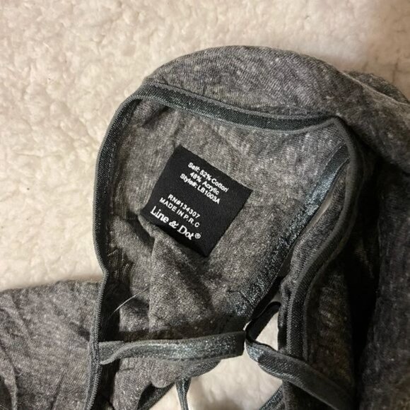 Line & Dot Charcoal Gray Bralette NWT - Picture 5 of 7